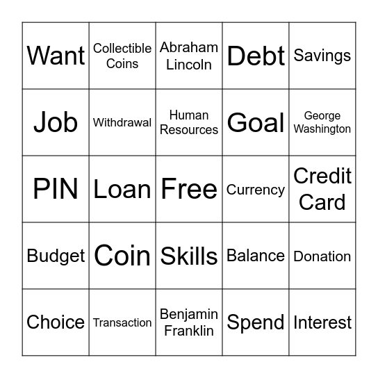 Bankers and Bingo Card