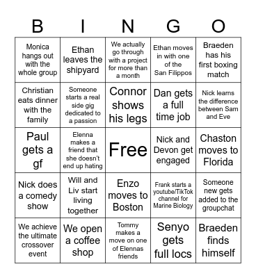 🙅🏽‍♀️ Bingo Card