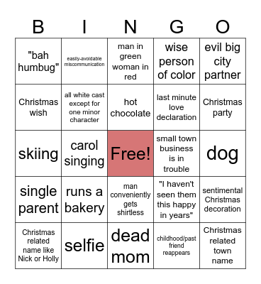 Christmas Movies 2.0 Bingo Card