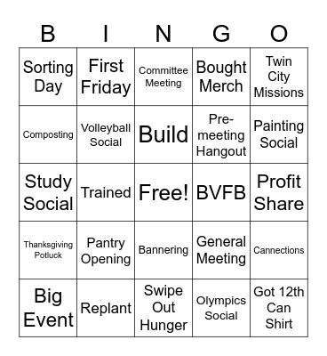 12th Can Bingo Card