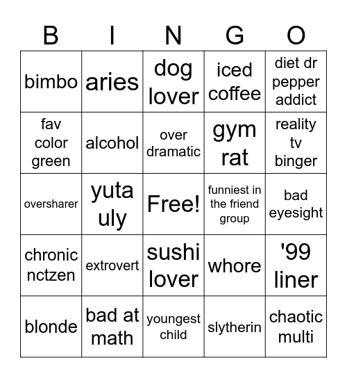 kc bingo Card