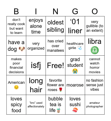 roja bingo Card