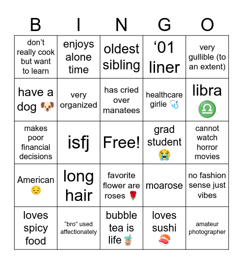 roja bingo Card