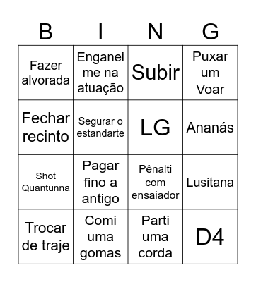 Bingo Quantunna Bingo Card