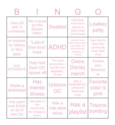 PRINCESSFUR BINGO Card