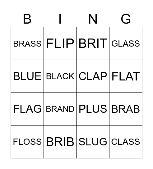 Bingo Card
