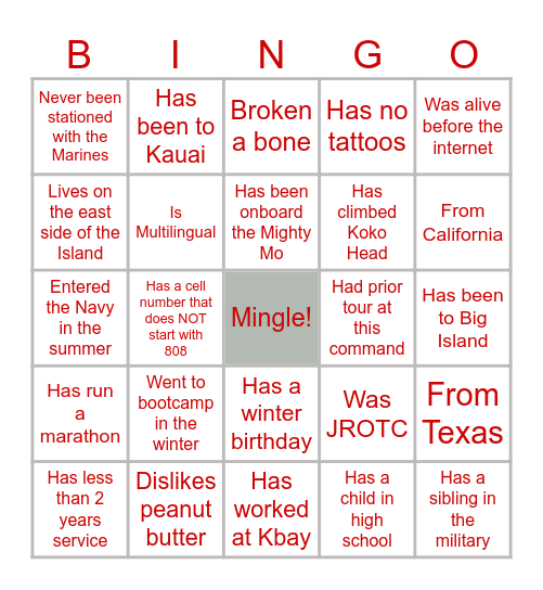 NMRTC PH Mingle Bingo Card