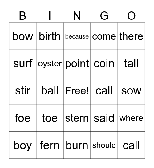 Bingo Card