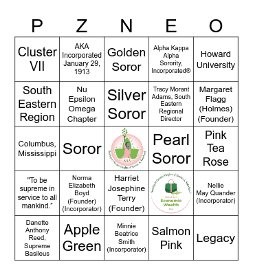 PZ & NEO JOINT MEETING Bingo Card