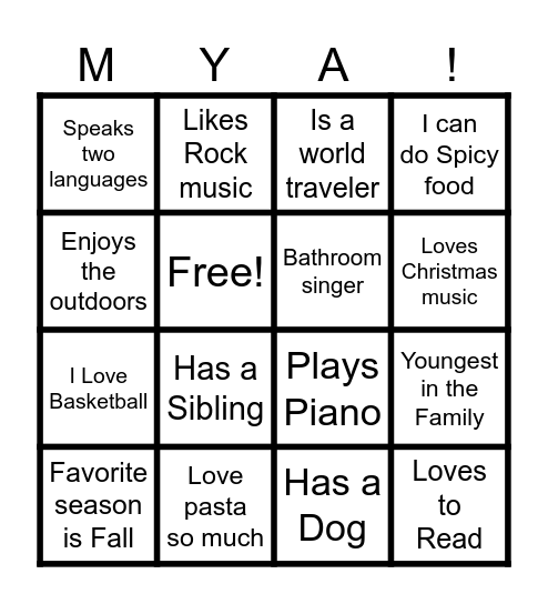 HAPPY AUTUMN!! Bingo Card