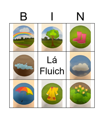Lá Fluich Abair Liom Senior Infants Bingo Card