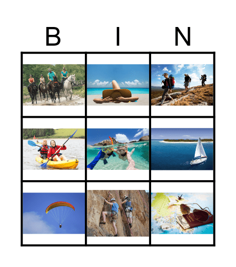 Summer sports Bingo Card