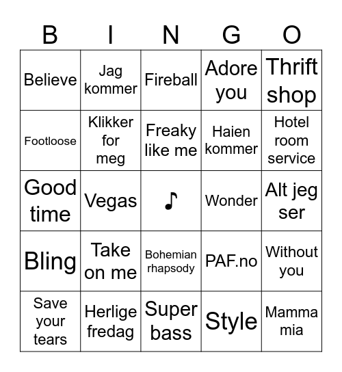 LAGFEST BINGO Card