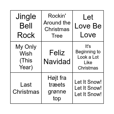 Consumer musikbanko! Bingo Card