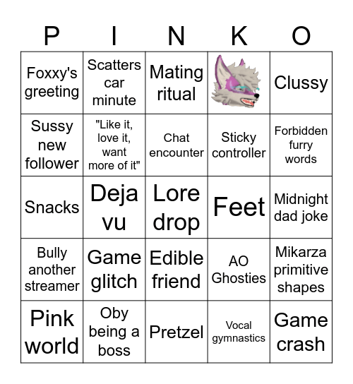 FoxxyBoingo Bingo Card