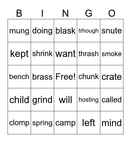 OG+ BINGO Lessons 1-45 Bingo Card