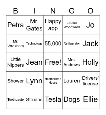 "Turn of the Key" Review Bingo Card