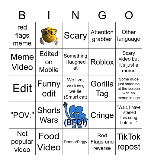 Youtube Shorts Bingo 2 Bingo Card