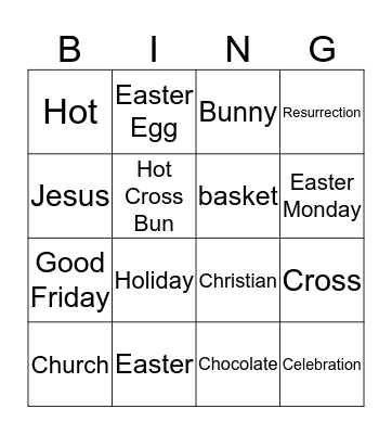 Easter Bingo Card