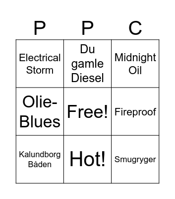 MUSIK BINGO Card