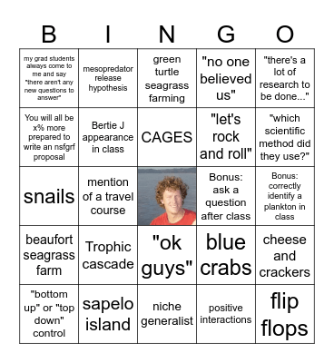 Silliman Bingo Card