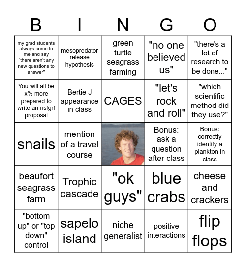 Silliman Bingo Card