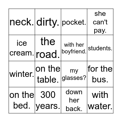 e/a Discrimination Bingo Card