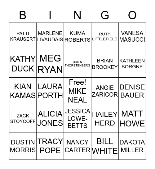 CHAMBER BINGO Card