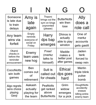 NSE BINGO Card