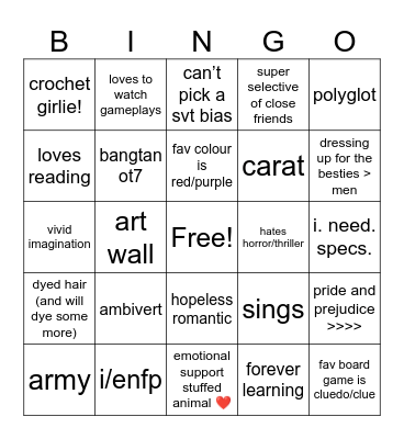 z bingo! Bingo Card