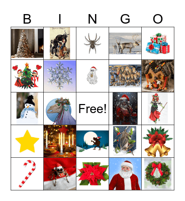 Creepy Christmas Bingo Card