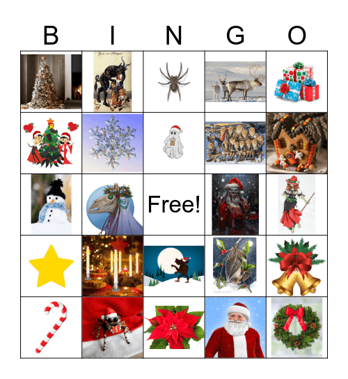 Creepy Christmas Bingo Card