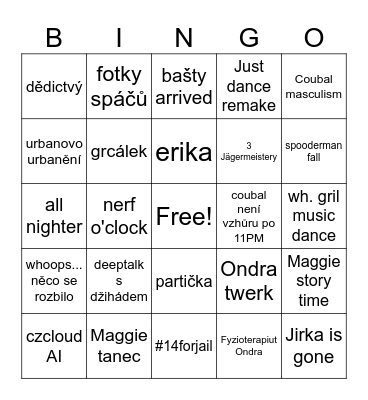 House party BINGO Card