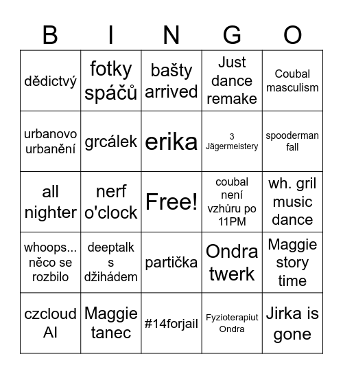 House party BINGO Card