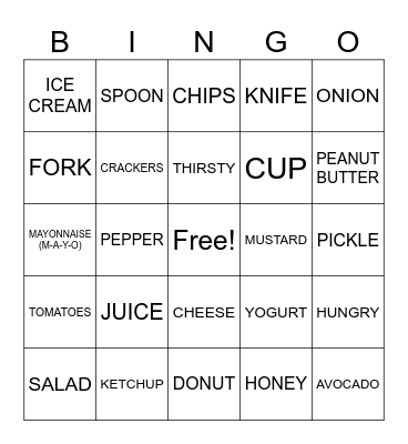 ASL 2 - Unit 7 Vocabulary Review 1 Bingo Card