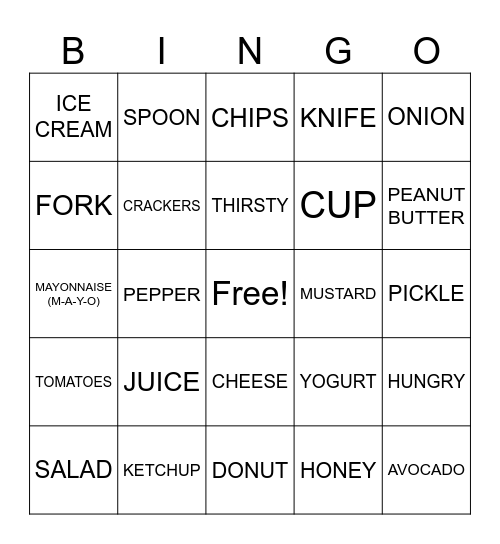 ASL 2 - Unit 7 Vocabulary Review 1 Bingo Card