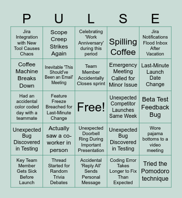 Pulse Bingo Card