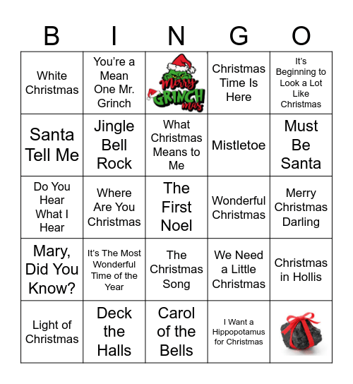 IS Christmas Bingo Card