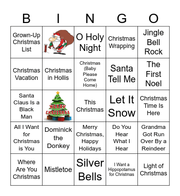 IS Christmas Bingo Card