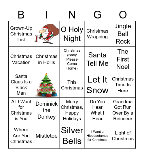 IS Christmas Bingo Card