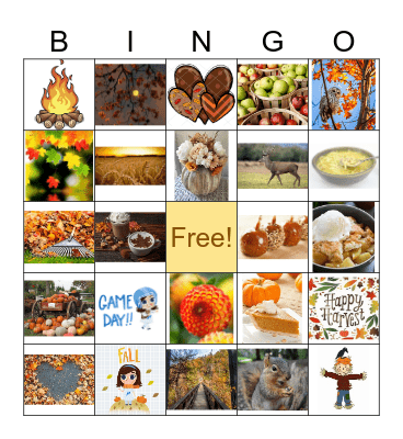 Fun Fall Bingo! Bingo Card