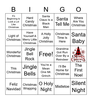 IS Christmas Bingo Card