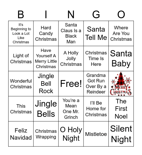 IS Christmas Bingo Card