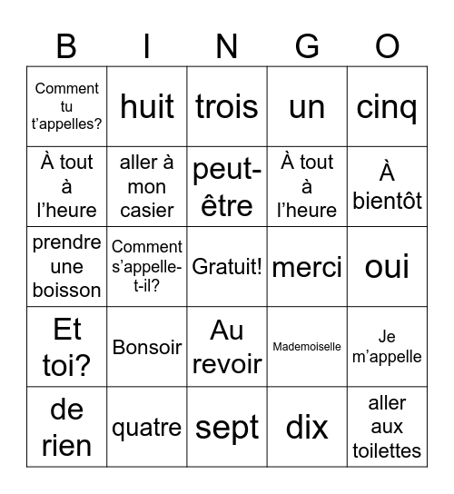 Lailah Riley Bingo Card