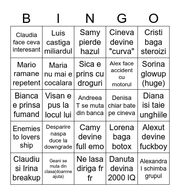 Bingo Clasa 2023-2025 Bingo Card