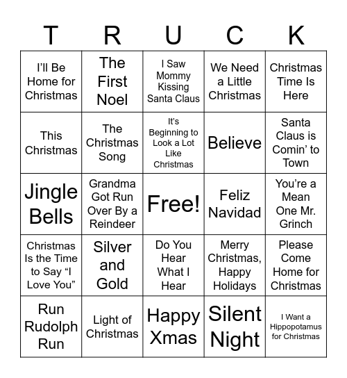 UTS IS XMAS BINGO Card