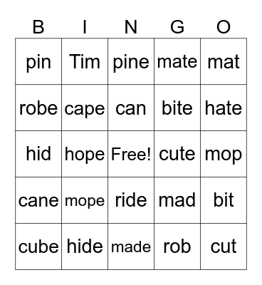 Bingo Card