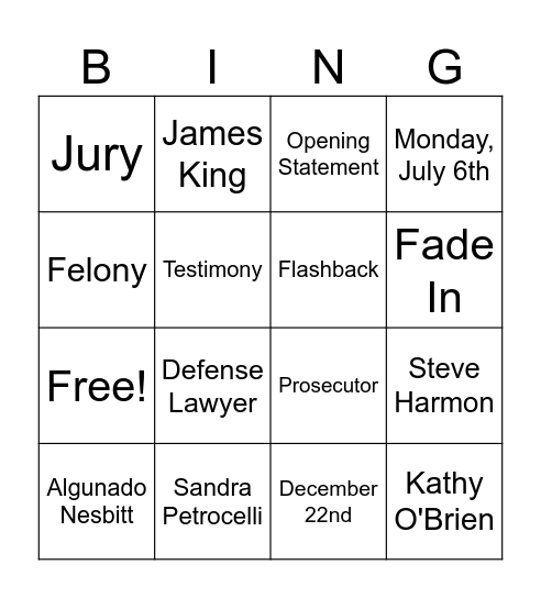 Introduction to "Monster" Bingo Card