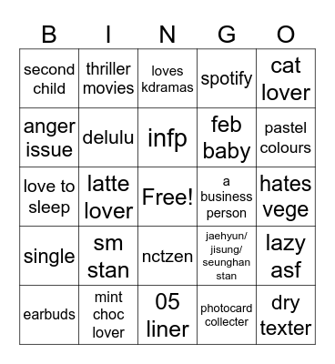 jjaemiese’s Bingo Card