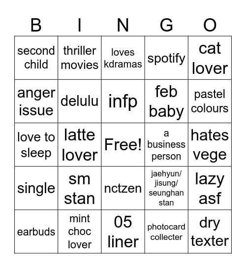 jjaemiese’s Bingo Card